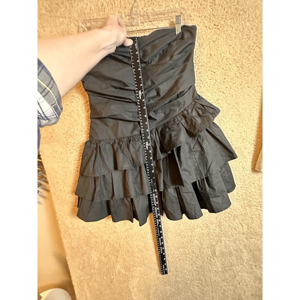 Hello Molly Black Strapless Ruffle Mini Dress - Picture 13 of 14